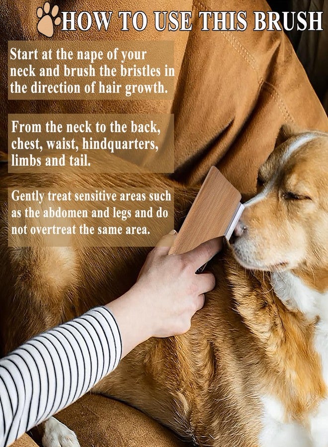 DEEUCHIS Wooden Deshedding Brush for Dogs, Cats & Horses, Deshedding Grooming Tool Curry Comb Pet Hair Removal Tool, Deshedding Dog Brush Combs for All Hair Types (4.33 Inch) - Image 4